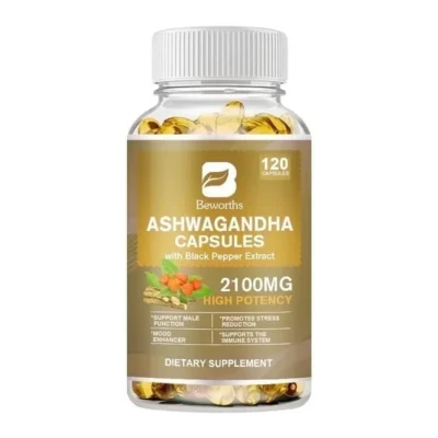 Ashwagandha 2100mg Beworths – Giảm Stress & Tăng Miễn Dịch (120 viên)