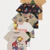 12 Set 5 Áo Thun Trẻ Em George Marvel Avengers – Cotton Mềm