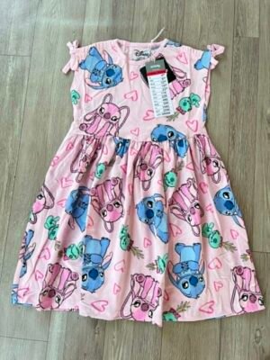 Đầm Disney Stitch Họa Tiết Dễ Thương - size 4-5Y
