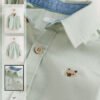 Áo Sơ Mi Xanh Lá Thêu Hình Gấu hãng Next UK - Size 2-3y