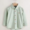 Áo Sơ Mi Xanh Lá Thêu Hình Gấu hãng Next UK - Size 2-3y