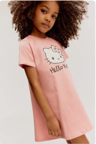 H&M UK Hello Kitty Pink Dress Đầm Suông - Size 6-8Y