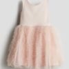 Đầm Công Chúa HM UK Màu Hồng, Vải cotton Xếp Ly - Size 6-8Y