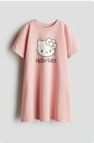H&M UK Hello Kitty Pink Dress Đầm Suông - Size 6-8Y
