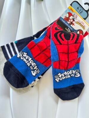 Marvel Spidey Amazing Friends – 3 Đôi Tất Trẻ Em (UK)- Size 27-30EU