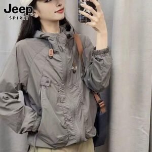 Jeep Spirit Women Windbreaker, Áo Khoác Gió Nữ, CN - Size XL(67-75kg)
